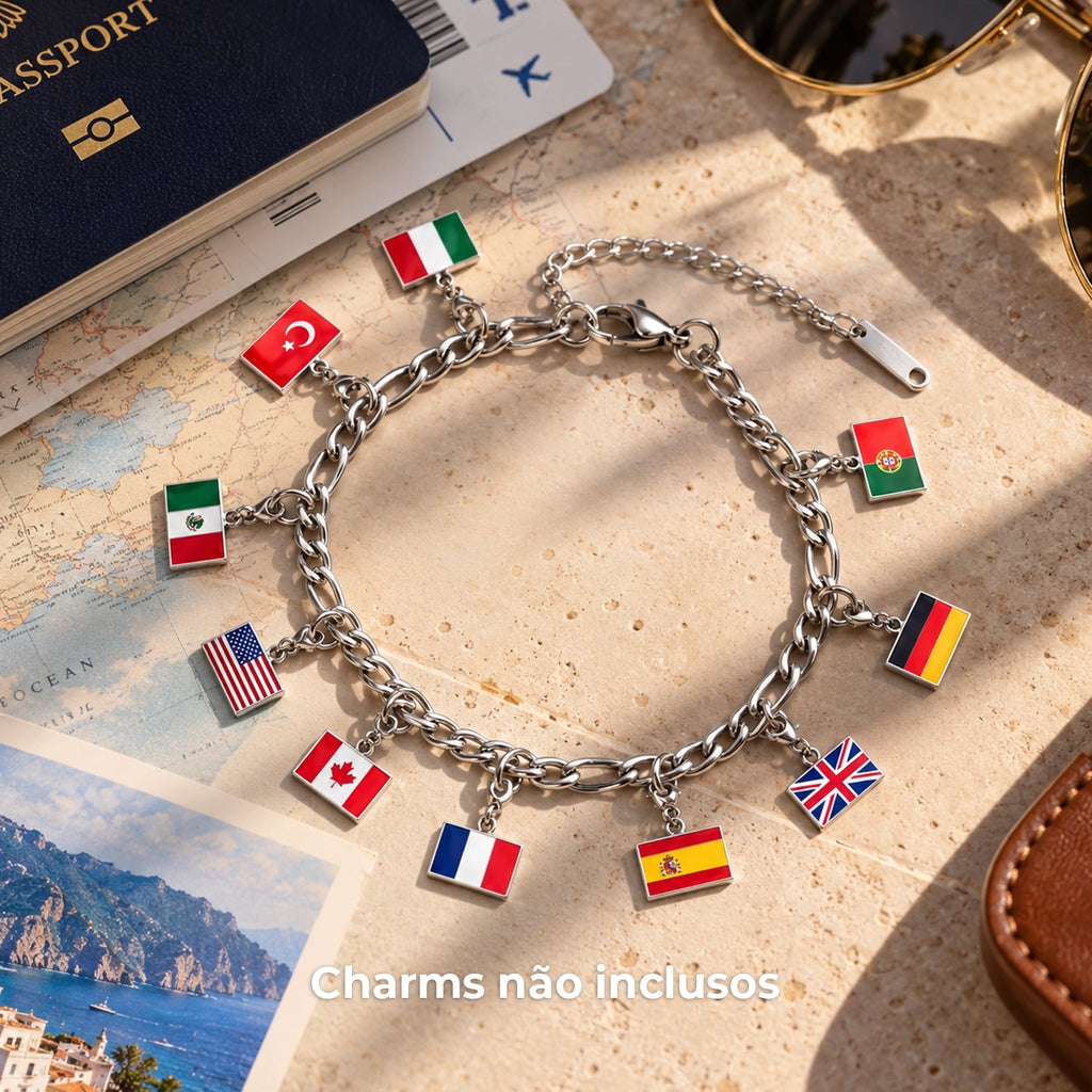 Pulseira Destinos Classic Silver